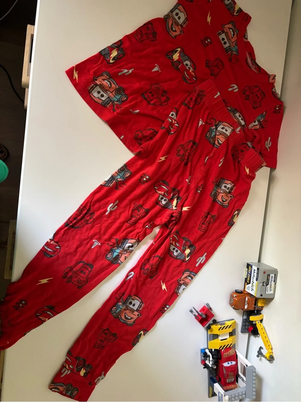 Kids Red Lightning Car Character Pajama Set 5T